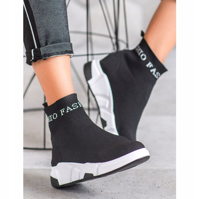 SHELOVET Zapatos sin cordones de moda negro 2