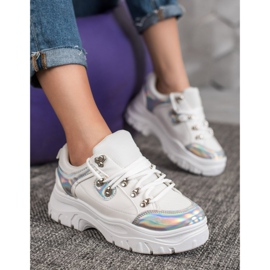 Weide Zapatos Blancos Con Efecto Holo 2