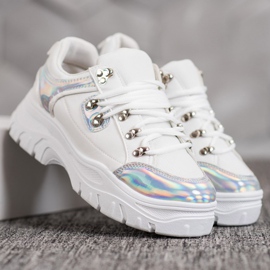 Weide Zapatos Blancos Con Efecto Holo 5