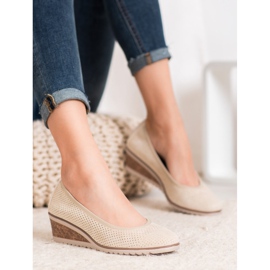 Bailarinas de cuña beige VINCEZA 5