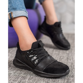 SHELOVET Zapatos deportivos negros de moda 3