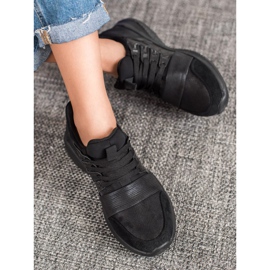 SHELOVET Zapatos deportivos negros de moda 4