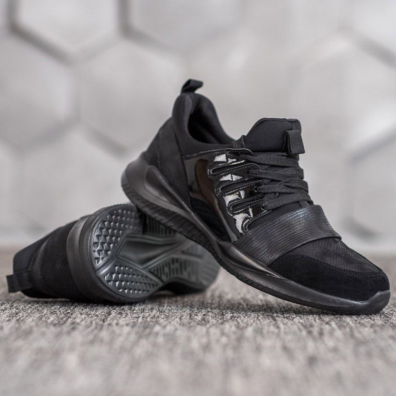 SHELOVET Zapatos deportivos negros de moda 1