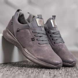 SHELOVET Zapatos deportivos con estilo gris 4