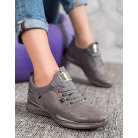 SHELOVET Zapatos deportivos con estilo gris 1