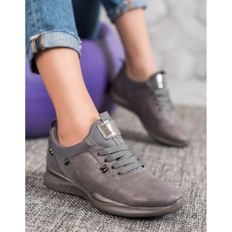 SHELOVET Zapatos deportivos con estilo gris 1 SHELOVET Zapatos deportivos con estilo gris 1