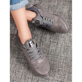 SHELOVET Zapatos deportivos con estilo gris 2