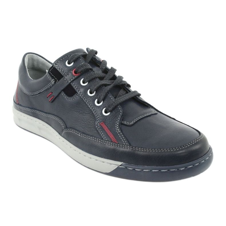 Zapatos deportivos hombre piel Riko 835, azul marino 1