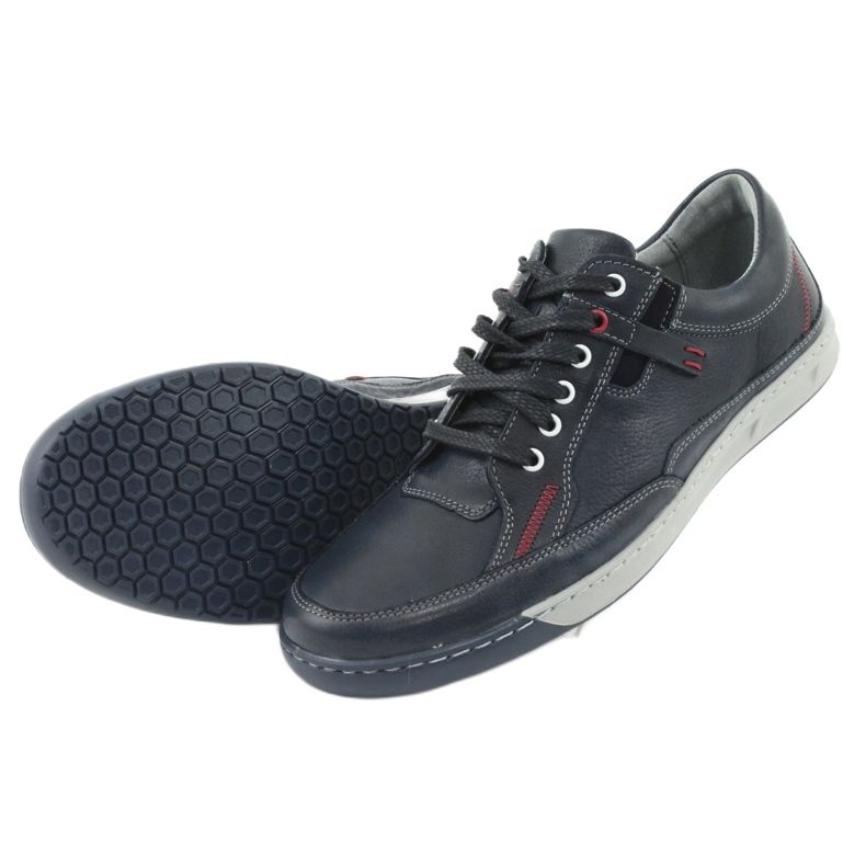 Zapatos deportivos hombre piel Riko 835, azul marino 5