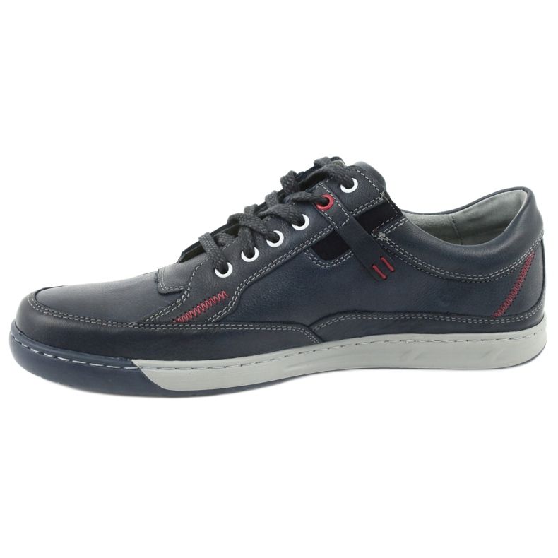 Zapatos deportivos hombre piel Riko 835, azul marino 2