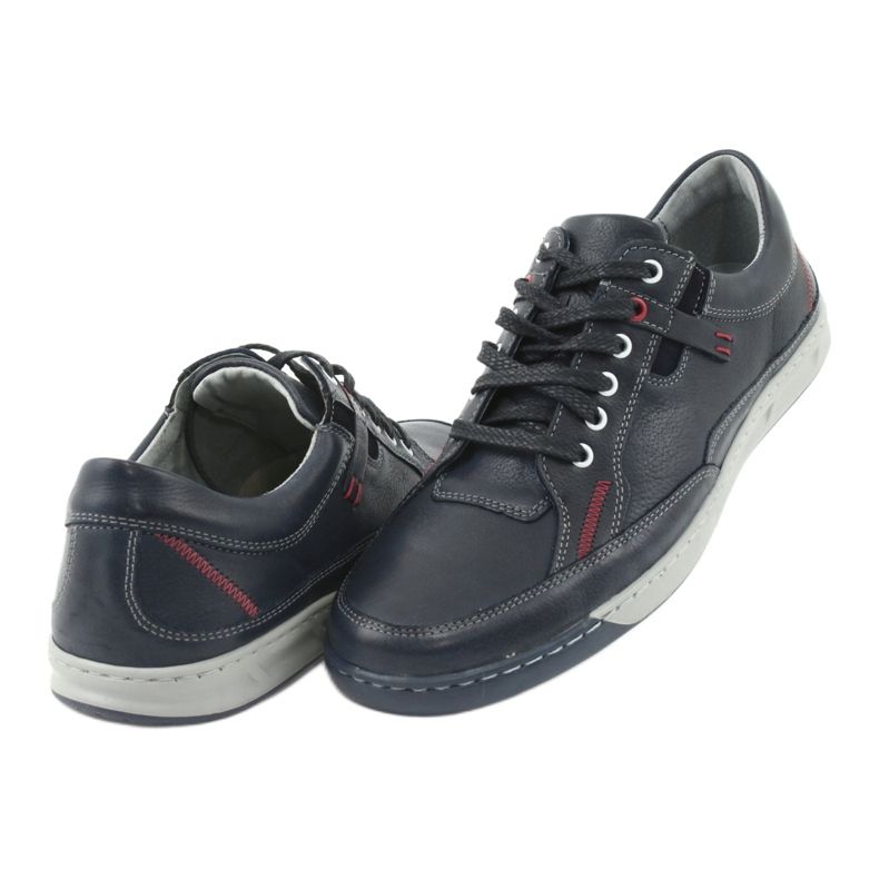 Zapatos deportivos hombre piel Riko 835, azul marino 4