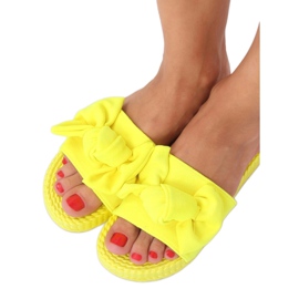 Zapatillas de mujer amarillas con lazo YQ225P Fluoresceína amarillo 3