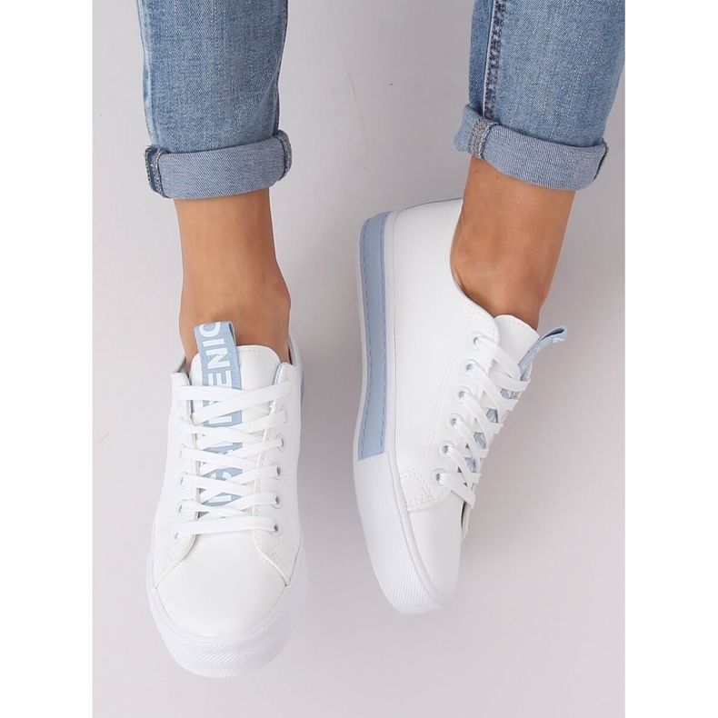 Zapatillas de mujer blancas y azules A88-23 Azul blanco 1 Zapatillas de mujer blancas y azules A88-23 Azul blanco 1