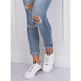Zapatillas de mujer blancas y negras A88-23 W-BL blanco negro 1