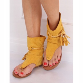 Chanclas con empeine miel SL1011 Amarillo 2