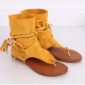 Chanclas con empeine miel SL1011 Amarillo 1