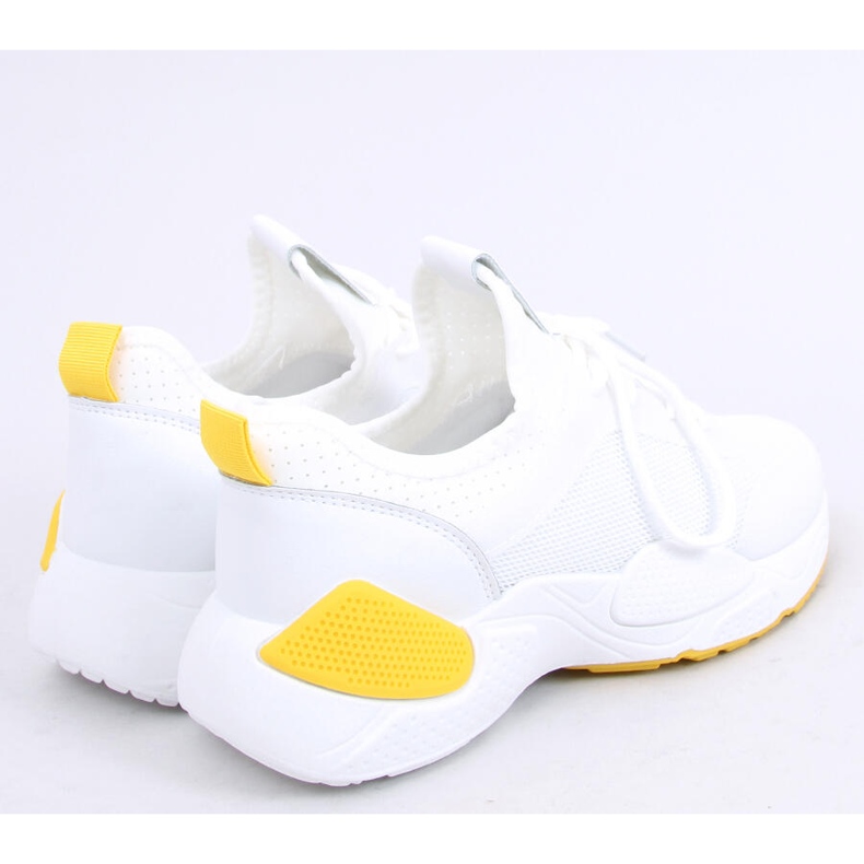 Zapatilla deportiva malla blanca B0-547 Amarillo blanco 2