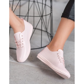 SHELOVET Zapatillas deportivas en polvo ligero rosado 2