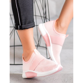 SHELOVET Zapatos de moda sin cordones rosado 2