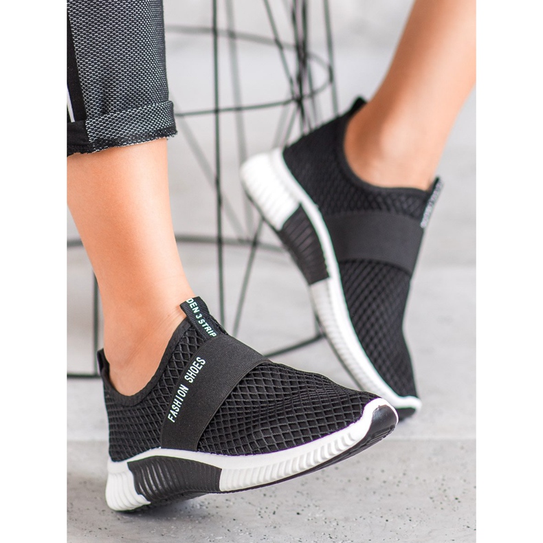 SHELOVET Zapatos de moda sin cordones negro 2 SHELOVET Zapatos de moda sin cordones negro 2