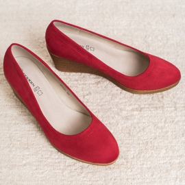 Goodin Bailarina de cuña clásica rojo 1