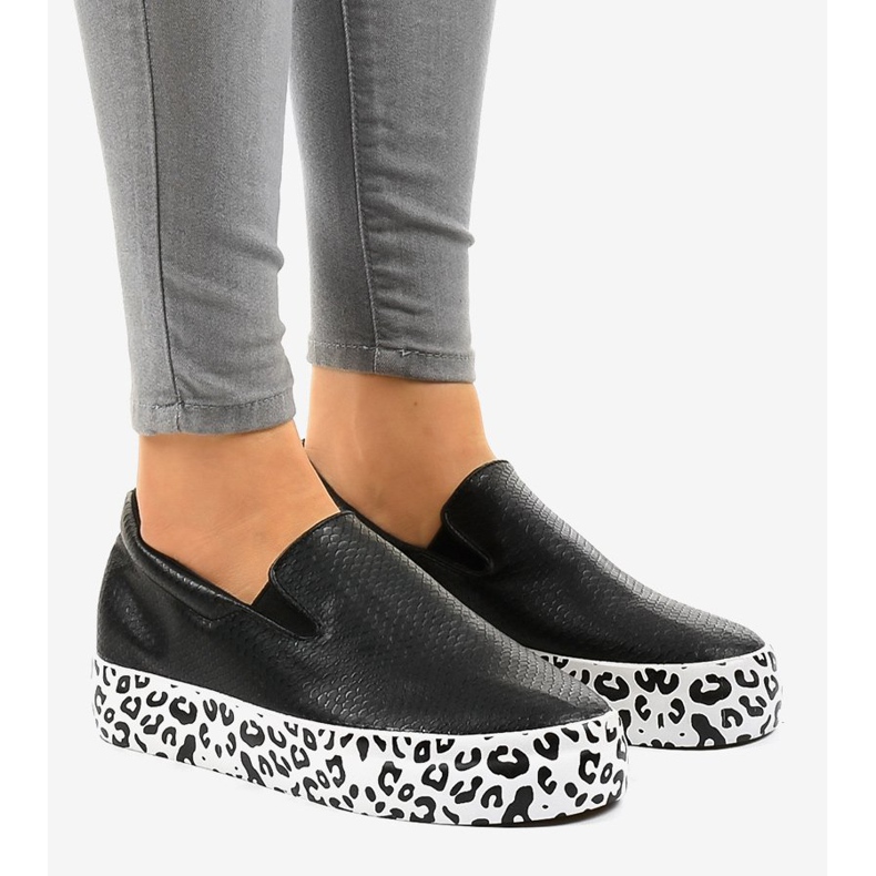Zapatillas slip-on negras WNH-3 negro 1