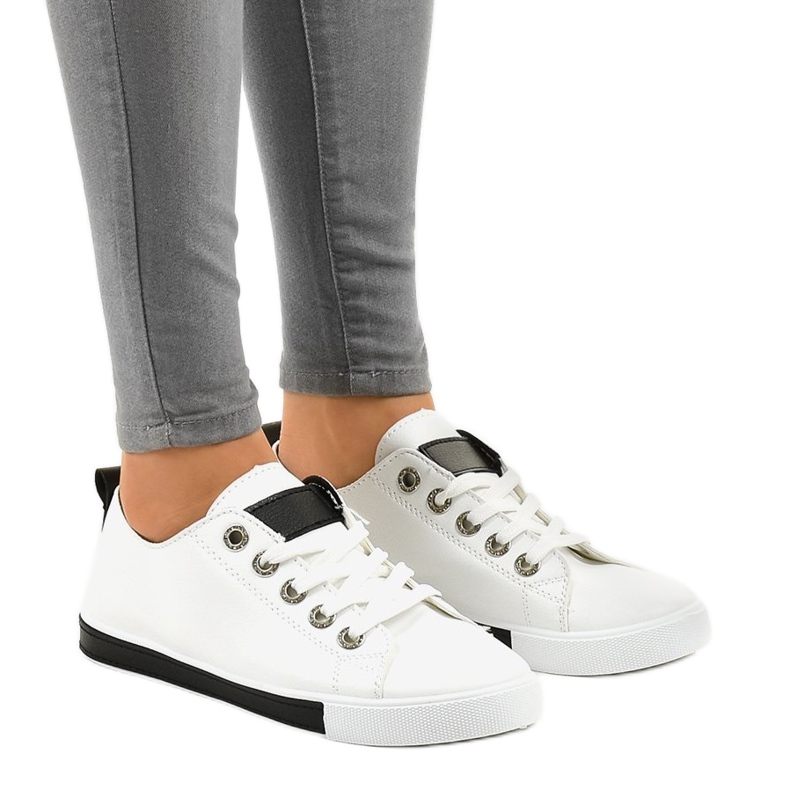 Zapatillas clásicas 1016 blancas blanco negro 1