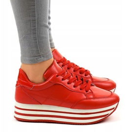 Zapatos deportivos rojos para mujer de moda 230-4 2