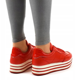 Zapatos deportivos rojos para mujer de moda 230-4 3