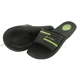 Zapatillas de piscina para hombre Rider 82735 negro / verde gris 3