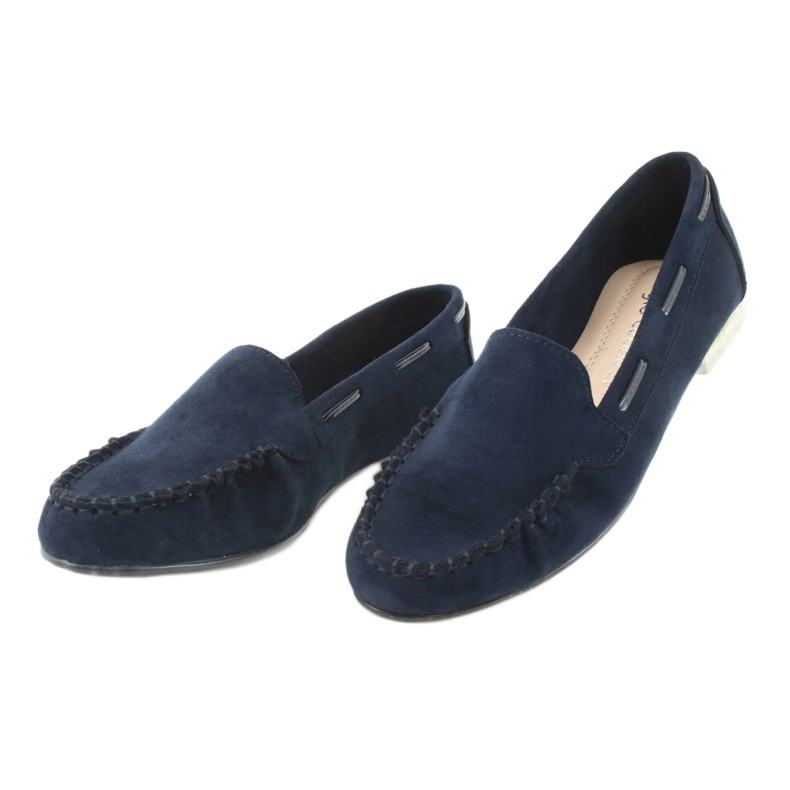 Mocasines mujer ante Sergio Leone 722 azul marino 3