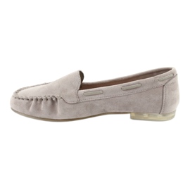 Mocasines de ante gris para mujer Sergio Leone 722 2