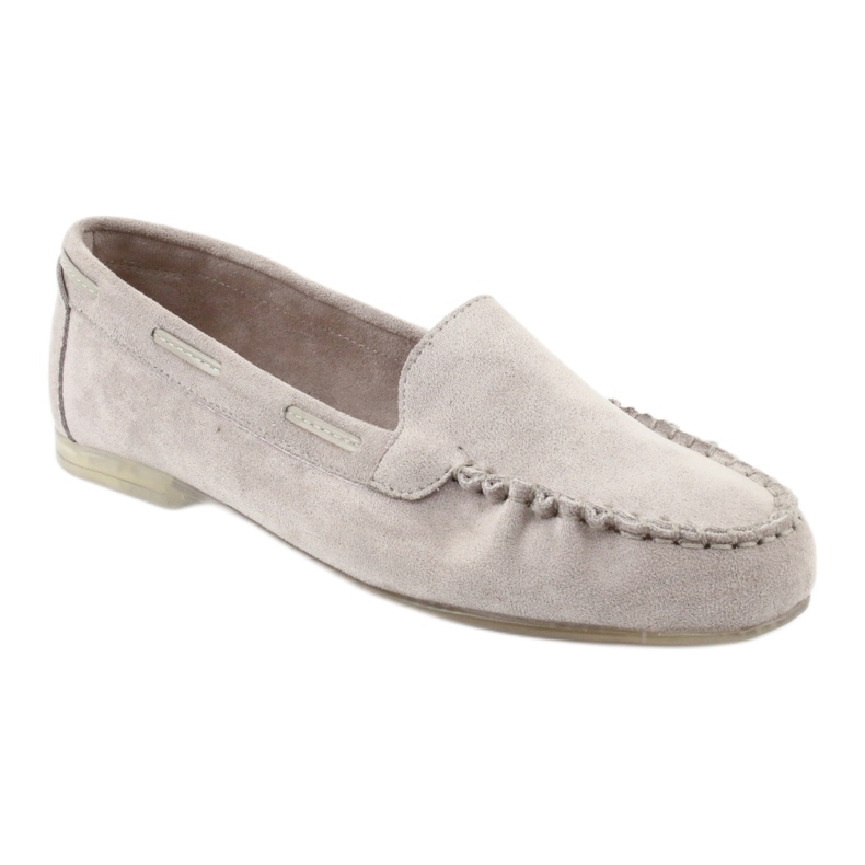 Mocasines de ante gris para mujer Sergio Leone 722 1