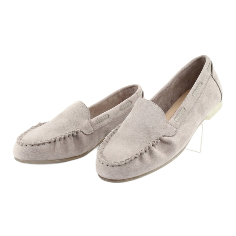Mocasines de ante gris para mujer Sergio Leone 722 3