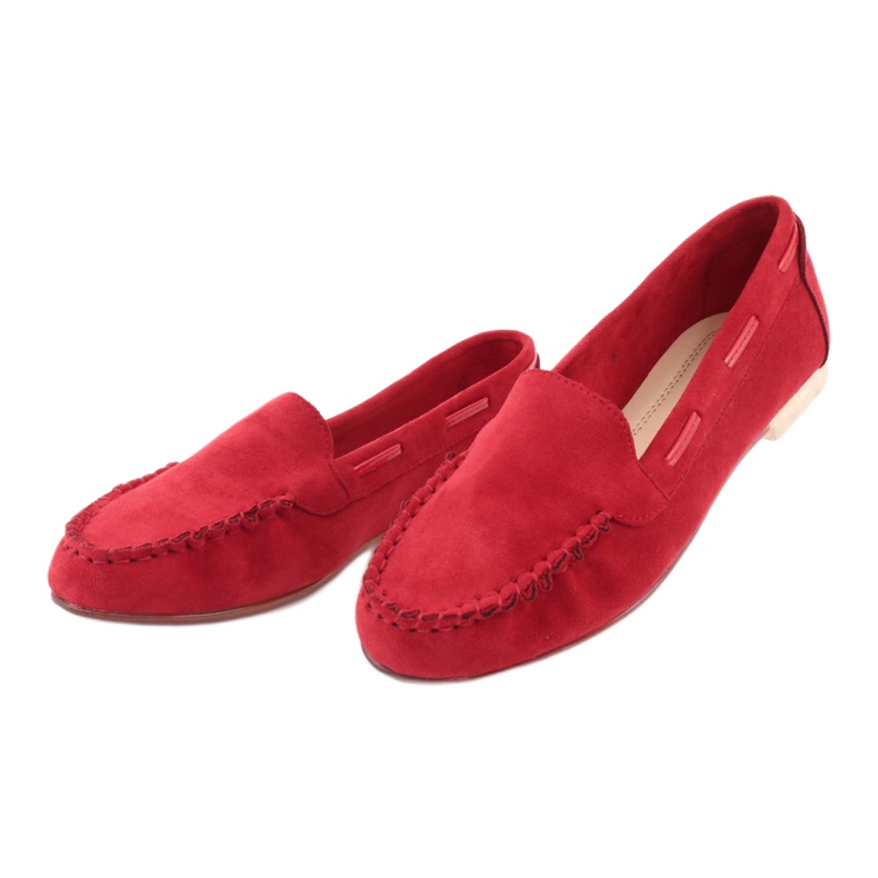 Mocasines mujer ante Sergio Leone 722 rojo 4