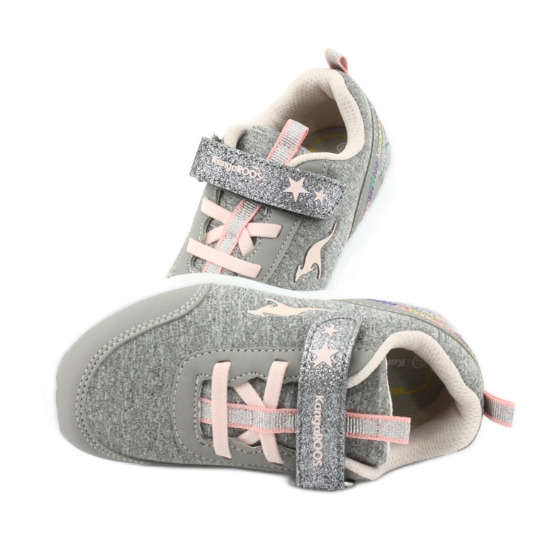 Kangaroos 02051 zapatos deportivos grises/rosados ​​para niños 6
