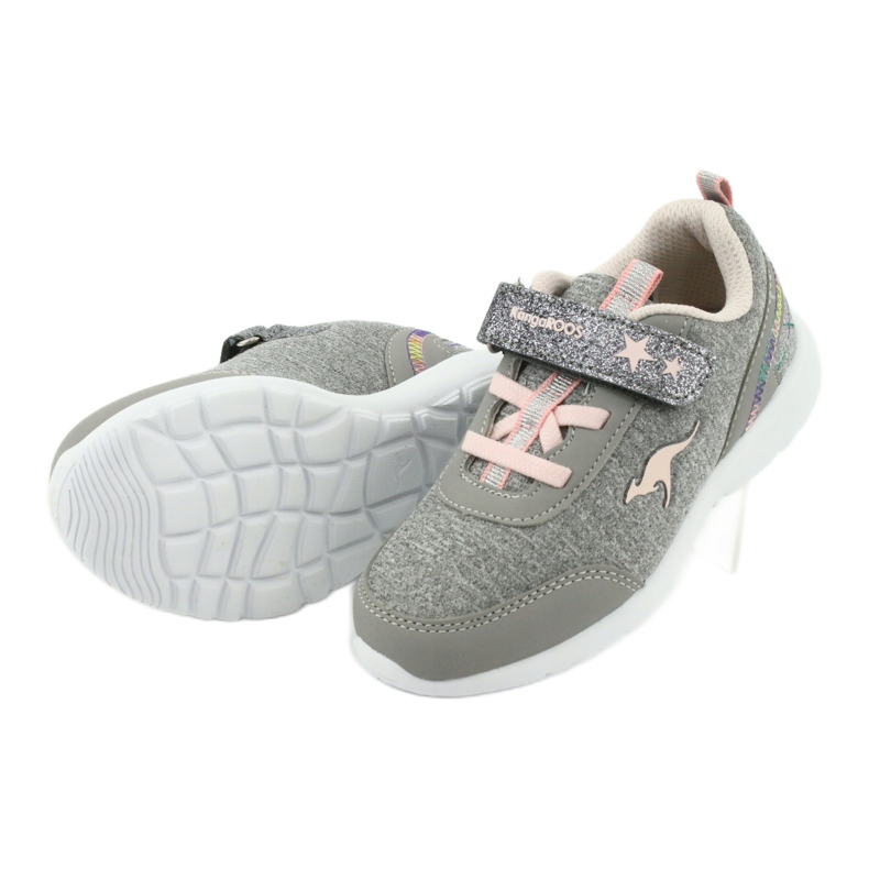 Kangaroos 02051 zapatos deportivos grises/rosados ​​para niños 5