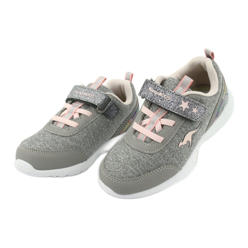 Kangaroos 02051 zapatos deportivos grises/rosados ​​para niños 3