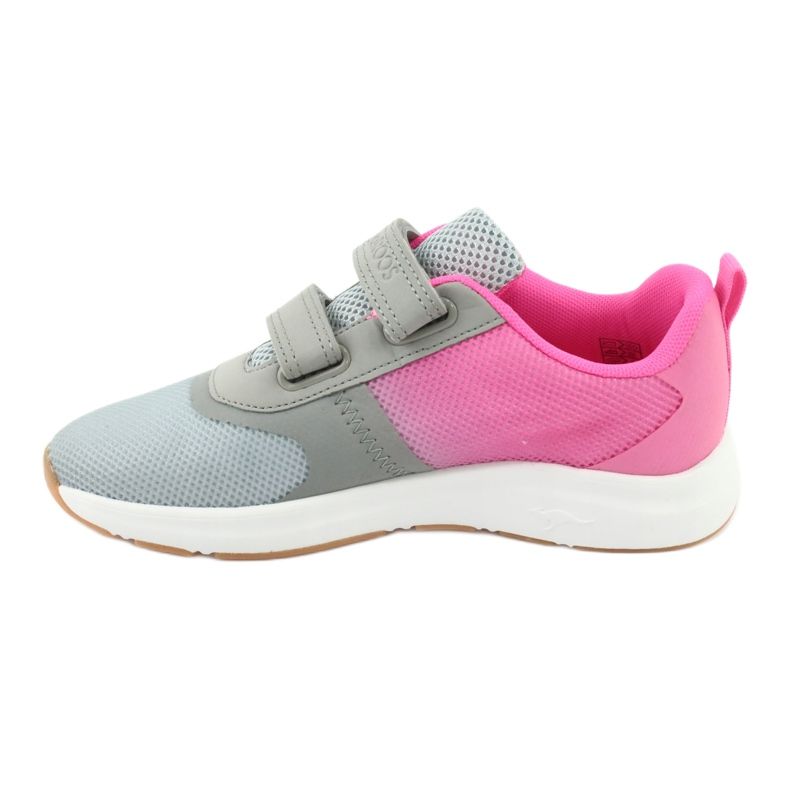 Zapatillas deportivas KangaROOS Velcro 18506 gris / rosa neón 2