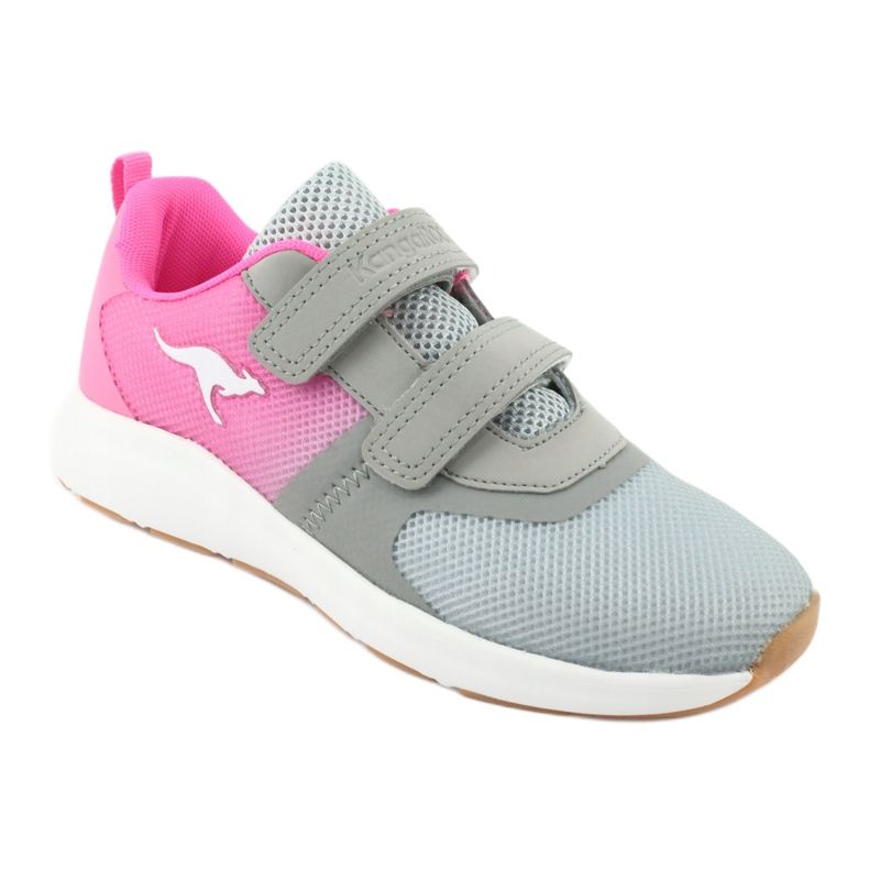 Zapatillas deportivas KangaROOS Velcro 18506 gris / rosa neón rosado 1