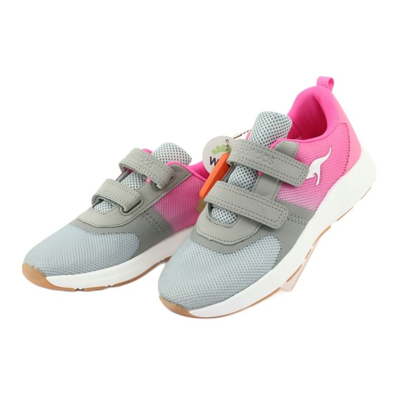 Zapatillas deportivas KangaROOS Velcro 18506 gris / rosa neón rosado 3