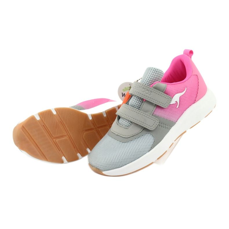 Zapatillas deportivas KangaROOS Velcro 18506 gris / rosa neón rosado 5
