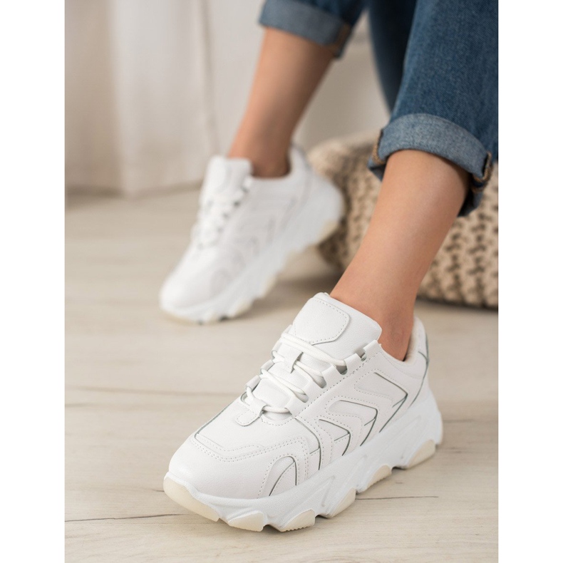 Bella Paris Zapatillas con cordones blanco 1