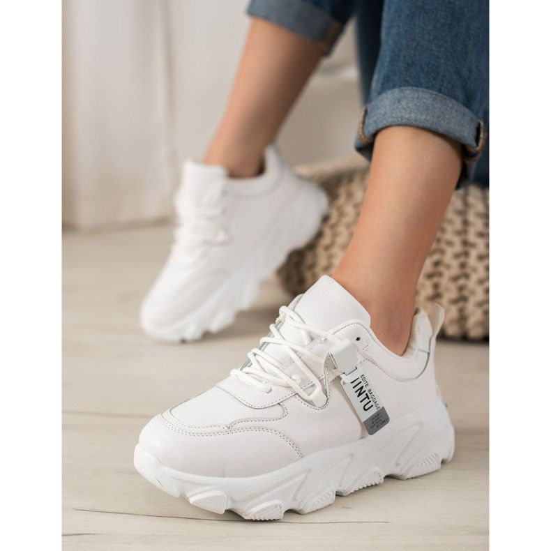 Bella Paris Zapatillas blancas con cordones blanco 1