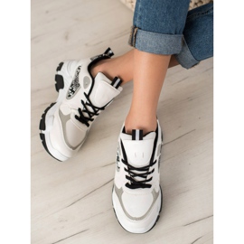 Bella Paris Zapatillas de cuero ecológico blanco multicolor 5