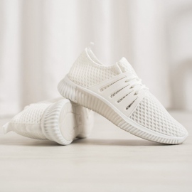 SHELOVET Zapatos elegantes con malla blanco 1 SHELOVET Zapatos elegantes con malla blanco 1