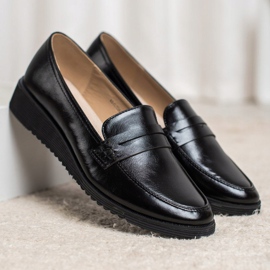 Goodin Mocasines de cuña negros 4