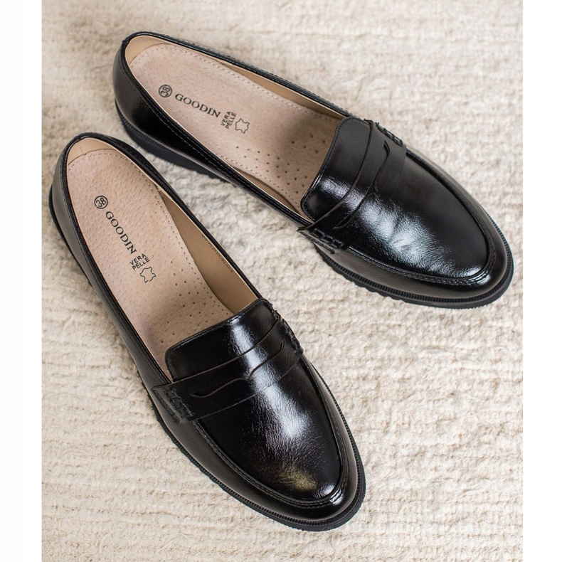 Goodin Mocasines de cuña negros 2 Goodin Mocasines de cuña negros 2