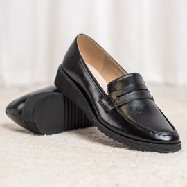 Goodin Mocasines de cuña negros 5