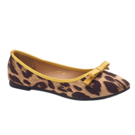 Mocasines de leopardo bailarinas HH17 marrón 1